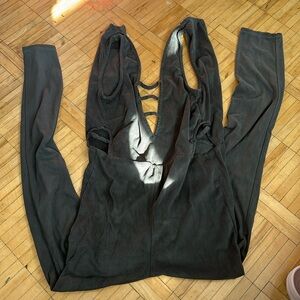 Green cutout sides romper